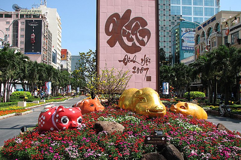 Đường hoa Nguyến Huệ qua các năm (từ năm 2007 đến 2018)