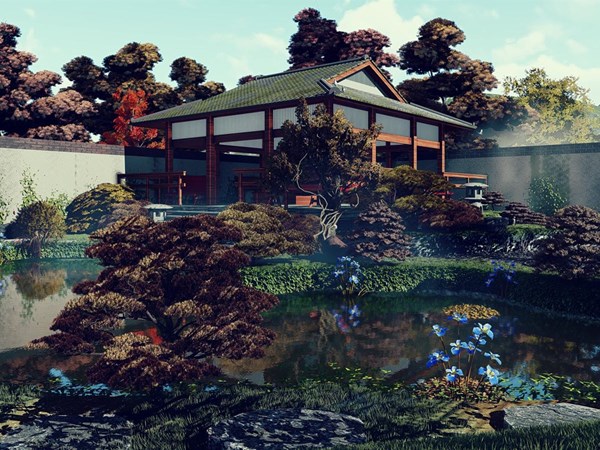 Cảnh quan sân vườn- Japanes Garden Lumion