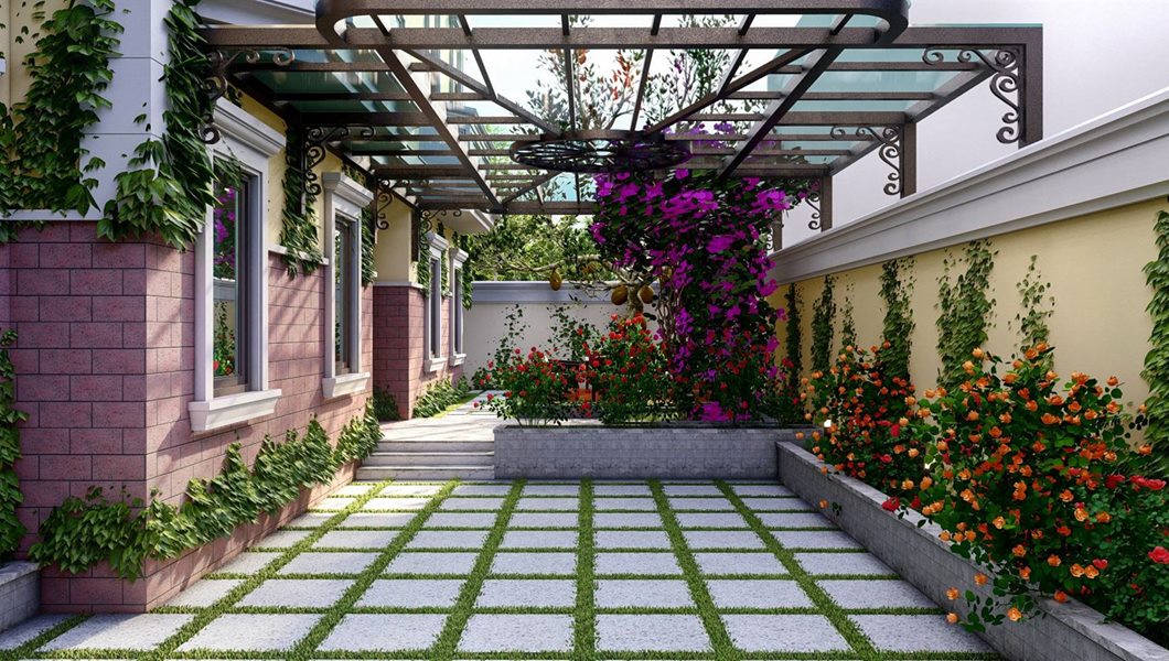 Sân vườn biệt thự!
Lumion render.