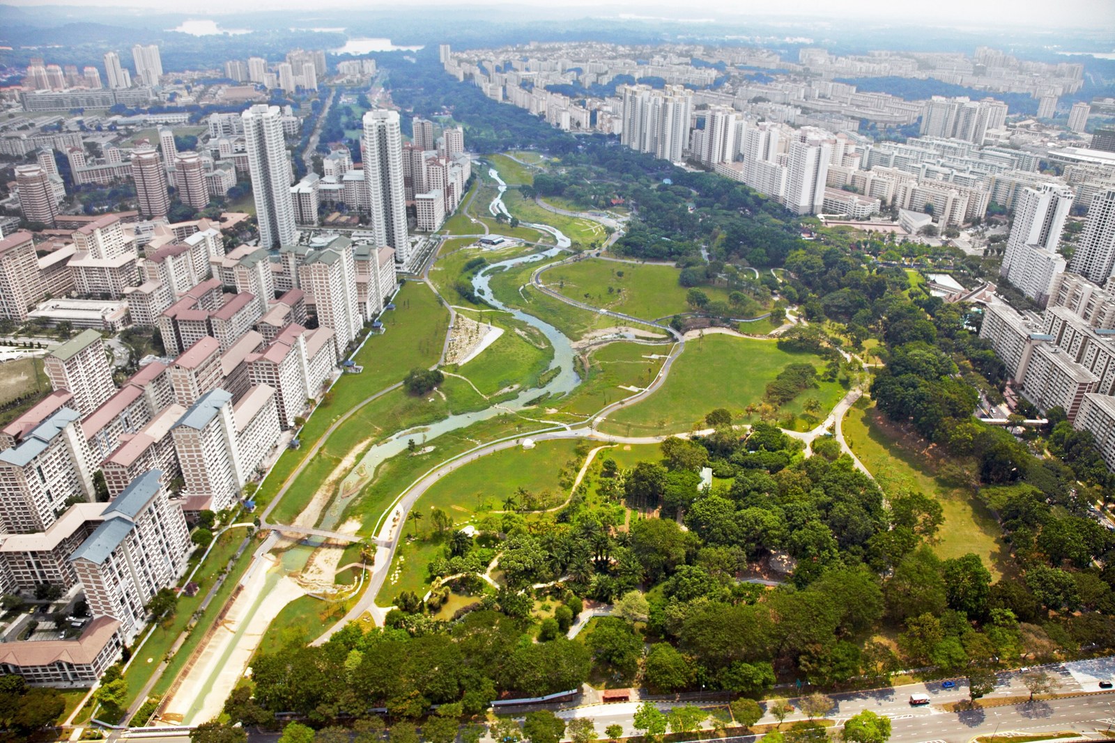 Cây bản địa Việt Nam cho công viên và kh — Toàn cảnh từ trên cao công viên Bishan