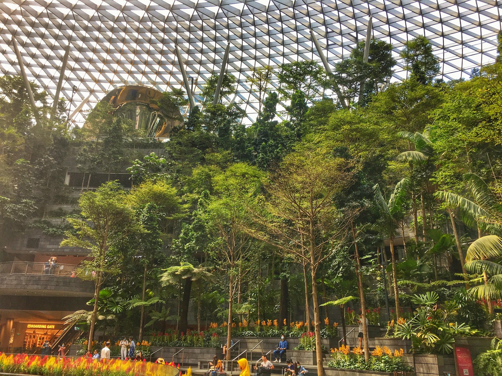 Jewel Changi — Rừng trong nhà nhiều tầng cây xanh rậm rạp