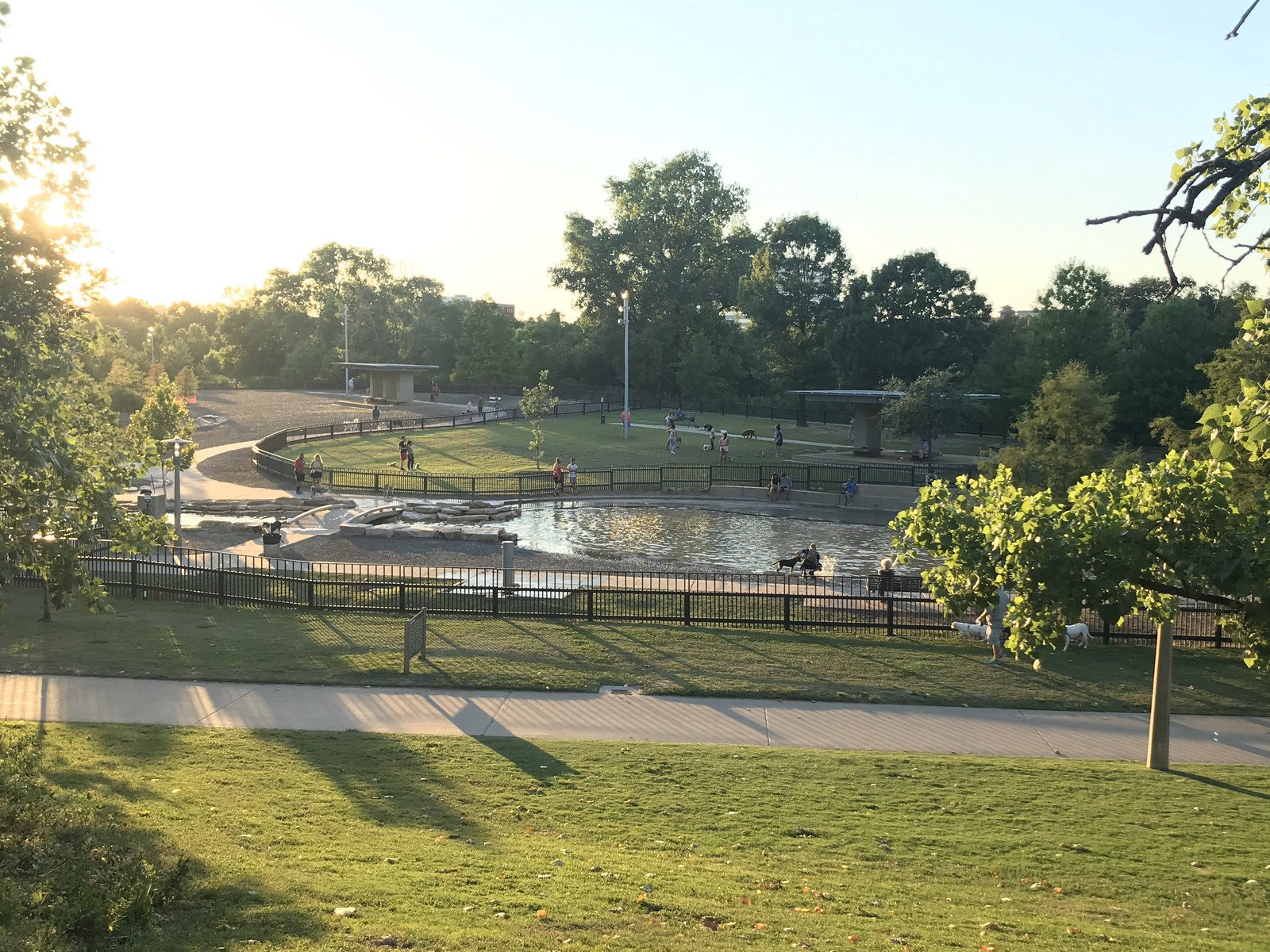 Một khoảng trũng giữ nước mưa trong Buffalo Bayou Park